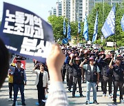 전북 민주노총 750여명 시위…"노조법 2·3조 개정"