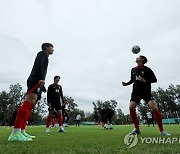 몸 푸는 U-20 축구 대표팀