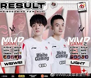 [LPL] '양대인 효과?' WBG, JDG에 2-0 완승... 공동 1위 도약