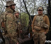 바흐무트 인근에 배치된 우크라군 제3돌격여단 병사들