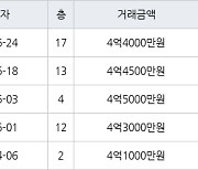 수원 매탄동 매탄현대힐스테이트 59㎡ 4억4500만원에 거래