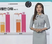 [날씨클릭] '여름 성큼'…한낮 30도 안팎 더위, 내륙 소나기