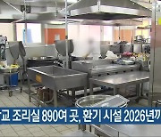 학교 조리실 890여 곳, 환기 시설 2026년까지 개선