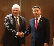 이종섭 국방장관 만난 EU 외교수장 "우크라 탄약 필요성 논의"