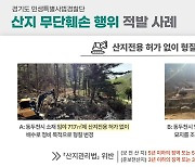 무허가 묘지·주차장 조성…경기도, 축구장 1.5배 산지 훼손 20건 적발