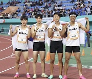 한국, 아시아주니어선수권 남자 400ｍ계주 2위…배건율 3번째 銀(종합)