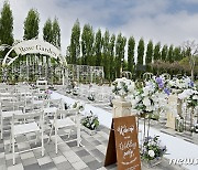 꽃의 여왕 '장미' 만발한 한강공원 장미원서 첫번째 야외결혼식