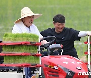 [뉴스1 PICK] 일일농부로 변신한 윤 대통령, 농민들과 막걸리 '새참'