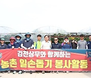 '포도밭에 떴슈웅~!' 김천상무, 김천 지역 농촌일손돕기 봉사 진행