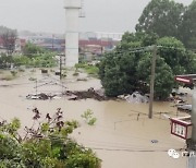 역대급 폭우 쏟아진 중국…'780㎜ 물 폭탄' 도시 전체 잠겼다