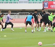 부산서 훈련하는 축구대표팀