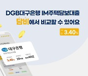 담비, DGB대구은행 ‘IM주택담보대출’ 입점… 최저금리 연 3.4%