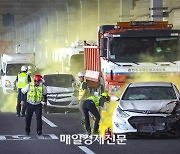 [포토] 인천 영종대교 하부도로 50중 추돌사고 상황을 가정한 안전한국훈련