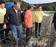 [포토] 우박피해 농가 찾은 이성희 농협회장
