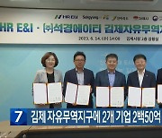 김제 자유무역지구에 2개 기업 2백50억 원 투자 협약