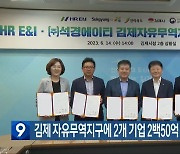 김제 자유무역지구에 2개 기업 2백50억 원 투자 협약