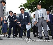 우기 대비 공동주택 현장점검하는 원희룡 장관