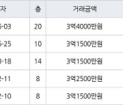 수원 율전동 율전밤꽃마을뜨란채 59㎡ 3억4000만원에 거래