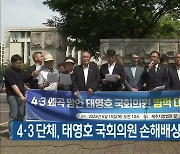 4·3 단체, 태영호 국회의원 손해배상 소송 제기