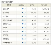 [fnRASSI]장마감, 거래소 하락 종목(신송홀딩스 -9.1% ↓)