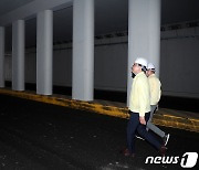 제주공항 지하차도 점검하는 강병삼 제주시장