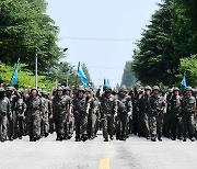 공군 1전투비행단, 6·25전쟁 73주년 맞이 11㎞ 행군