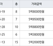 성남 정자동 정자한솔마을주공4차 36㎡ 5억8000만원에 거래