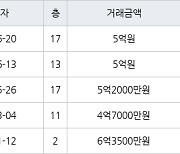 수원 망포동 망포늘푸른벽산 114㎡ 5억원에 거래