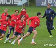 체력훈련하는 여자 축구 대표팀