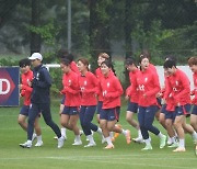 여자 축구대표팀 훈련