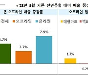 5월 주요 유통업체 매출 5.7% 증가…백화점만 감소