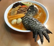 대만 ‘악어다리’ 통째 올린 이색 라멘…맛은