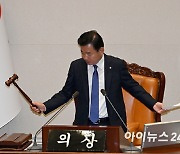 [포토]의사봉 두드리는 김진표 국회의장