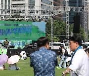 서울광장에서 열린 기독교단체 콘서트