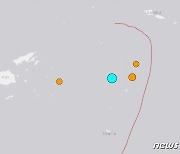 태평양 섬나라 통가 인근 해역서 규모 6.9 지진