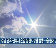 주말 연휴 전북서 온열 질환자 2명 발생…‘올 들어 20명’