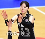 [MD포토] 박정아 '우리는  포기하지 않는다'