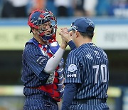 박진만 "김현준의 몸을 아끼지 않는 수비로 승리를 확실히 가져왔다"