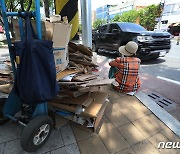 폐지 매입가 하락…'폭염에 이중고'