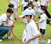 손흥민 '소아암 어린이들과 즐거운 시간'