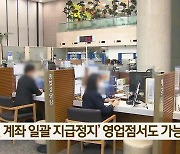 ‘본인 계좌 일괄 지급정지’ 영업점서도 가능