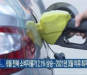 6월 전북 소비자물가 2.1% 상승…2021년 3월 이후 최저 상승률