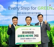 롯데케미칼, 2050년 사용전력 100% 재생에너지로…"RE100 가입"