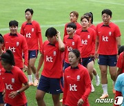 최종 엔트리로 훈련 나서는 여자축구 대표팀