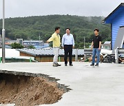 강수현 양주시장, 고읍동 옹벽 파손 현장 점검