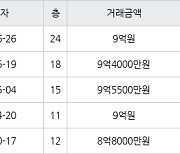 수원 정자동 수원SK스카이뷰 110㎡ 9억원에 거래