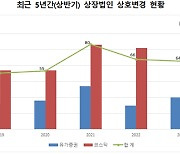 올해 상반기 64개 상장사 상호변경…'경영 목적'이 1위