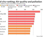 "뉴욕시, 세계 최악의 공기질 2위"…캐나다 산불 영향