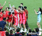 여자축구 대표팀 '즐겨'