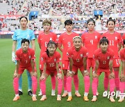 [포토]'가상 콜롬비아' 아이티전 치르는 여자축구대표팀